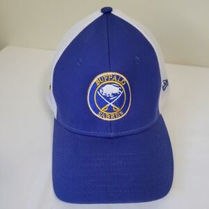 New Era Buffalo Sabres NHL 39THIRTY Stretch Fit Hat Mesh Blue White Med-Lrg